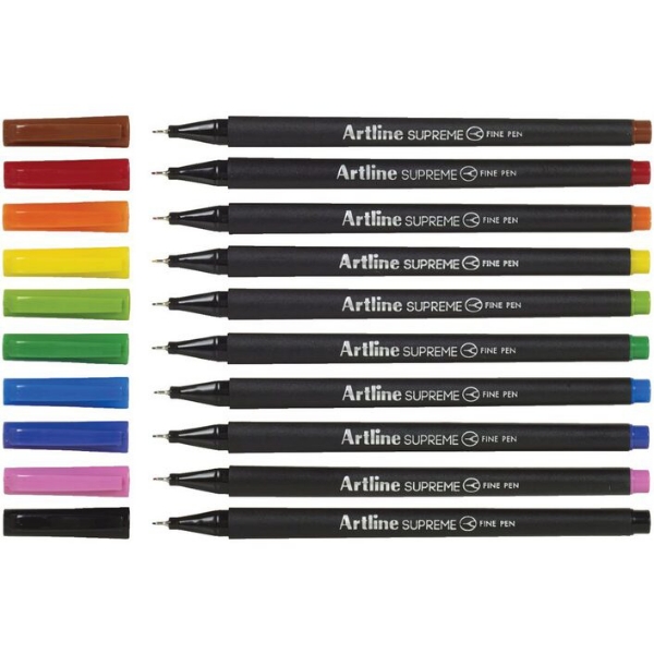 Picture of Artline Supreme Fine Pen Set of 10 0.4mm