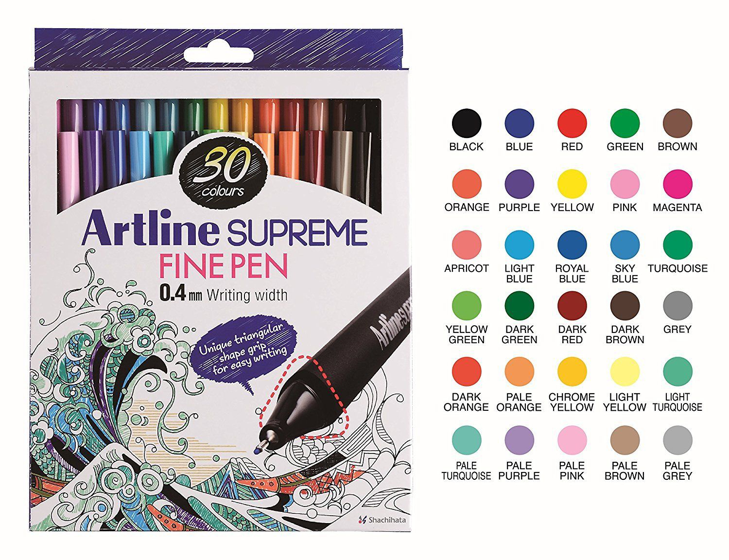 Artline Supreme Fine Pen 0.4mm Set Of 30