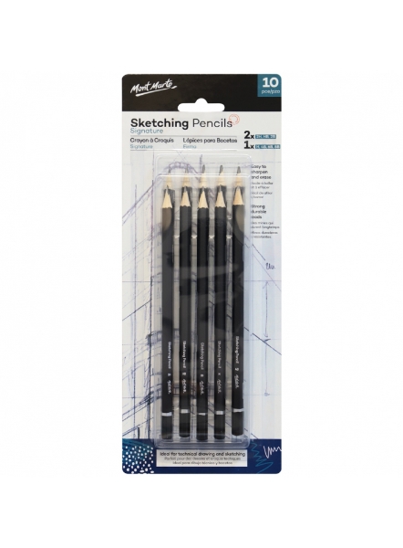 Picture of Mont Marte Sketching Pencils - Set of 10