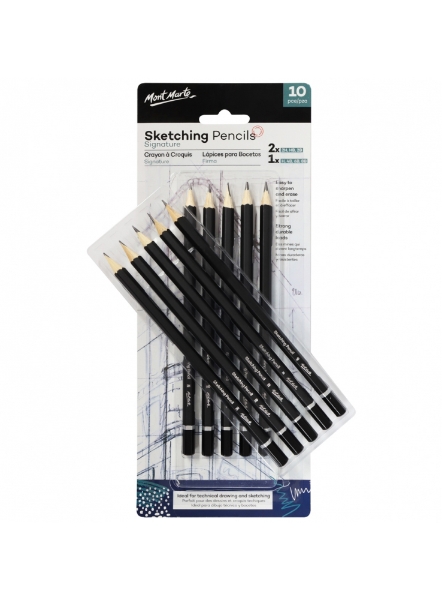Picture of Mont Marte Sketching Pencils - Set of 10
