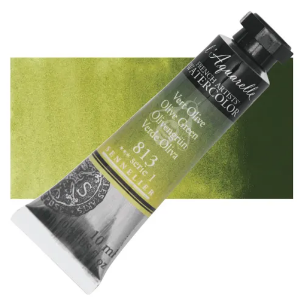 Picture of Sennelier l'Aquarelle Watercolor Series-1 10ml Olive Green (813)