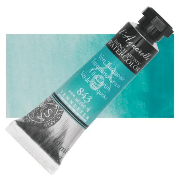 Picture of Sennelier l'Aquarelle Watercolor Series-4 10ml Turquoise Green (843)
