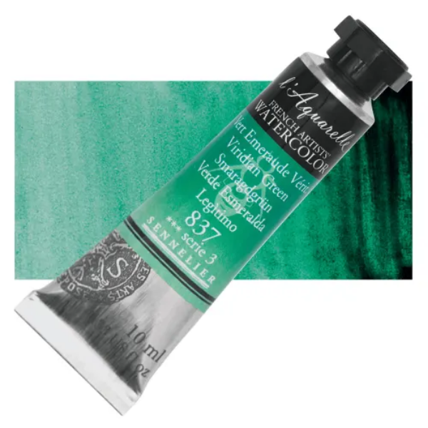 Picture of Sennelier l'Aquarelle Watercolor Series-3 10ml Viridian Green (837)