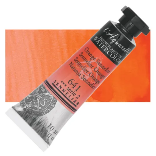 Picture of Sennelier l'Aquarelle Watercolor Series-2 10ml Sennelier Orange (641)