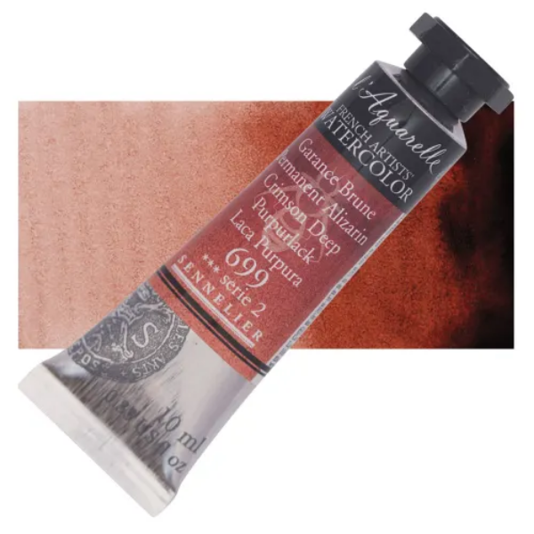 Picture of Sennelier l'Aquarelle Watercolor Series-2 10ml Premanent Alizarin Crimson Deep (699)