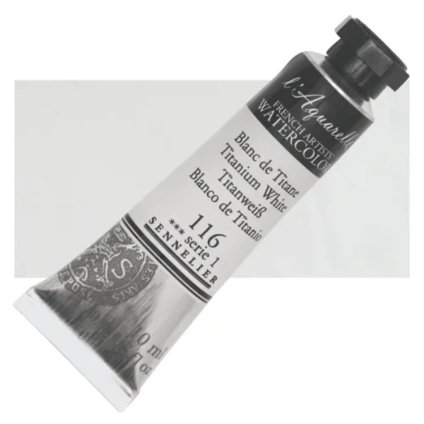 Picture of Sennelier l'Aquarelle Watercolor Series-1 10ml Titanium White (116)