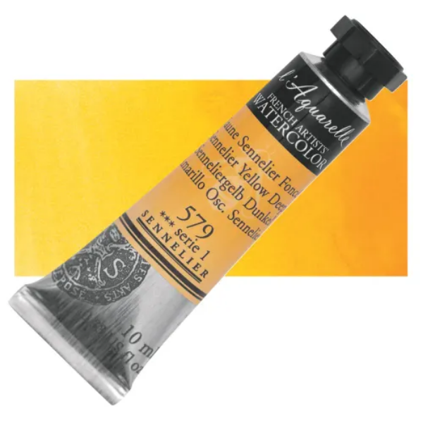 Picture of Sennelier l'Aquarelle Watercolor Series-1 10ml Sennelier Yellow Deep (579)