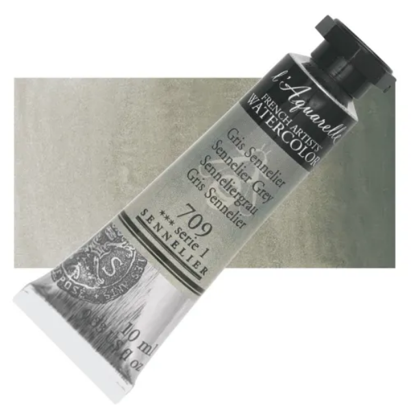 Picture of Sennelier l'Aquarelle Watercolor Series-1 10ml Sennelier Grey (709)