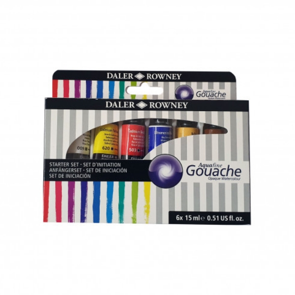 Picture of Daler Rowney Aquafine Gouache Paint Starter - Set of 6 (15ml)