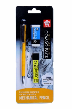 Picture of Sakura Mechanical Pencil 0.3mm Combo Pack - (Lead Refill And Foam Eraser)