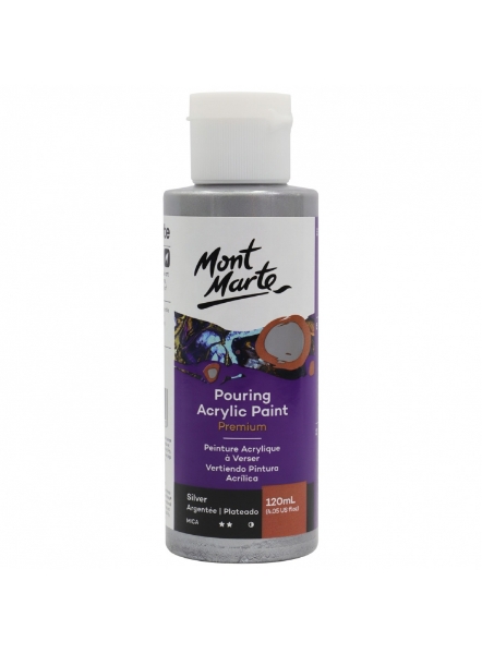 Picture of Mont Marte Pouring Acrylic Paint - Silver (120ml)