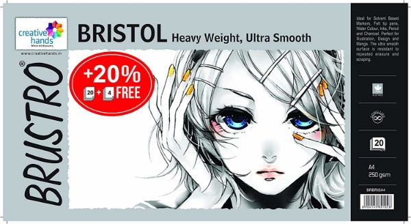 Picture of Brustro Bristol Sheets 250gsm A4 (12 Sheets)