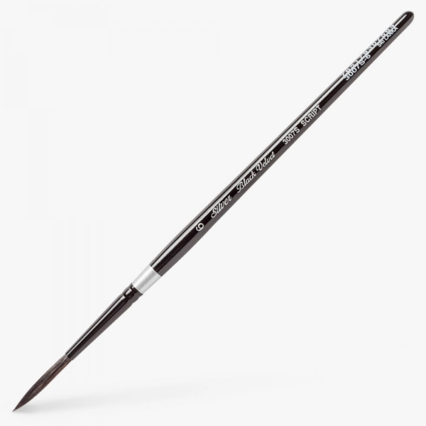 Picture of Silver Brush Black Velvet Script Liner (3007S-6")