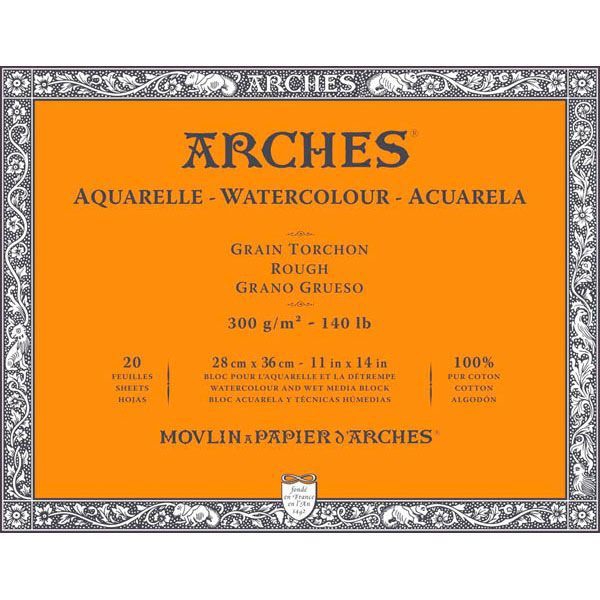 Picture of Arches Watercolor Paper Block Rough - 300gsm (28x36cm)