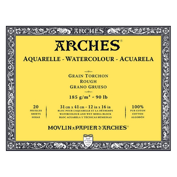 Picture of Arches Watercolor Paper Block Rough - 185gsm (31x41cm)