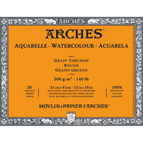 Picture of Arches Watercolor Paper Block Rough - 300gsm (31x41cm)