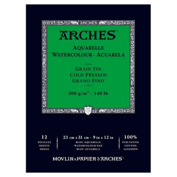 Picture of Arches Watercolor Paper Pad Cold Pressed - 300gsm (23x31cm)