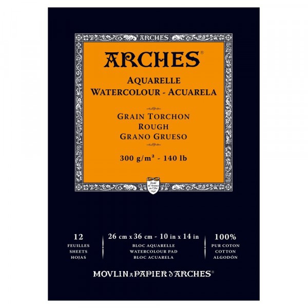 Picture of Arches Watercolor Paper Pad Rough - 300gsm (26x36cm)