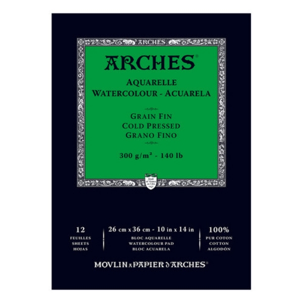 Picture of Arches Watercolor Paper Pad Cold Pressed - 300gsm (26x36cm)