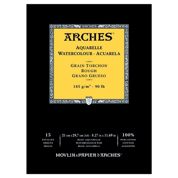 Picture of Arches Watercolor Paper Pad Rough - 185gsm (21x29.7cm)