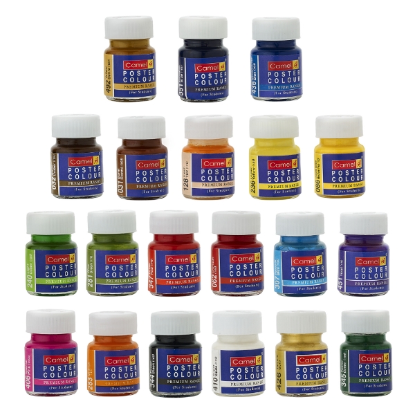 Picture of Camlin Poster Colours - Set of 20 shades (15ml)