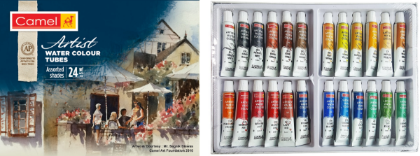 Picture of Camlin Artist Water Colour - Set of 24 (5ml)