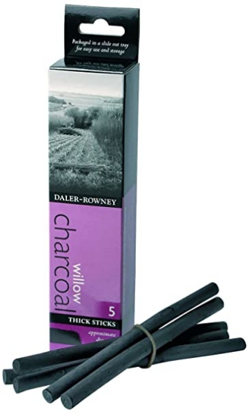 Picture of Daler Rowney Willow Charcoal -  Thick (5 Sticks)