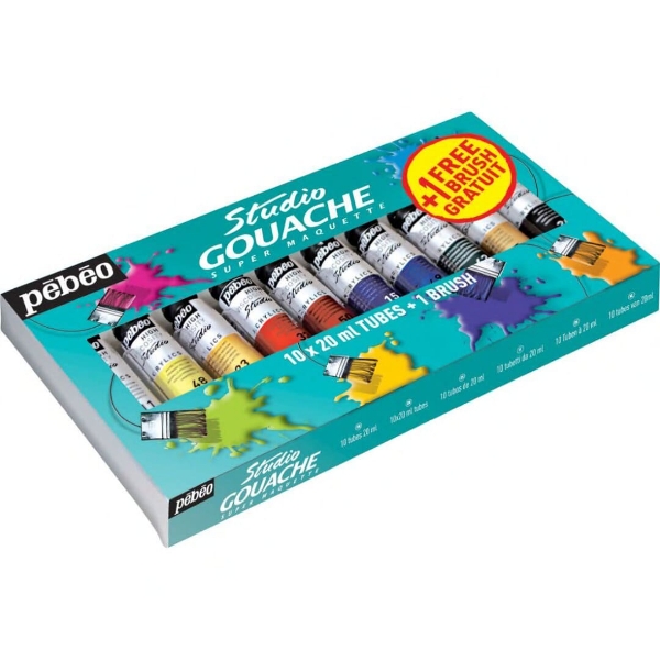 Picture of Pebeo Studio Gouache Super Maquette - Assorted Set of 10 (20ml)