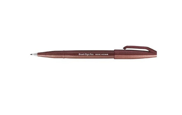 Picture of Pentel Artist Brush Sign Pen -Brown (SES15C-E)