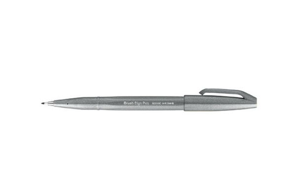 Picture of Pentel Artist Brush Sign Pen -Grey (SES15C-N)