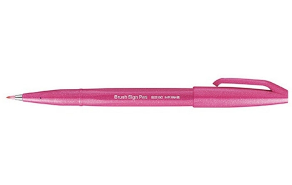 Picture of Pentel Artist Brush Sign Pen -Pink (SES15C-P)