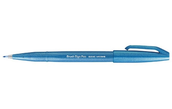 Picture of Pentel Artist Brush Sign Pen -Sky Blue (SES15C-S)