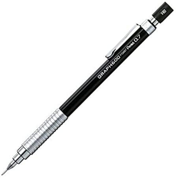 Pentel Graphgear 600 Mechanical Drafting Pencil 0.7MM Black