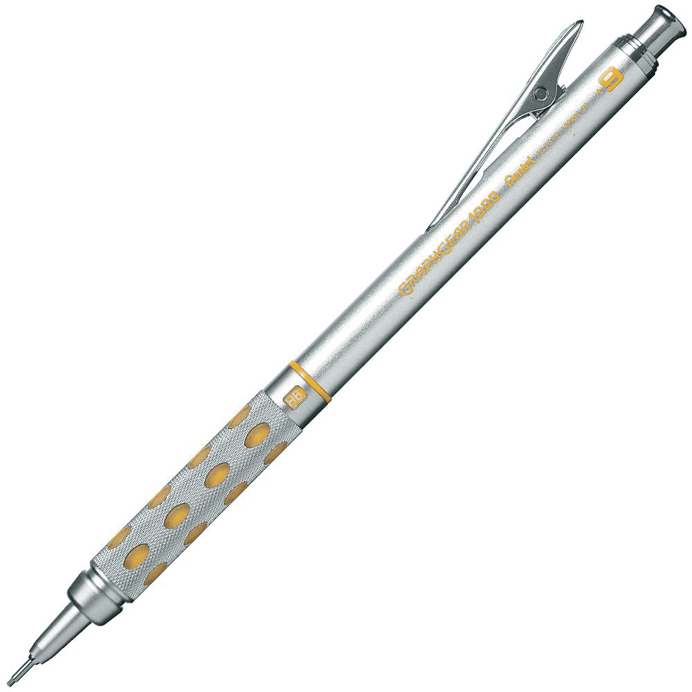 Pentel Graphgear 1000, Yellow Grip, 0.9mm