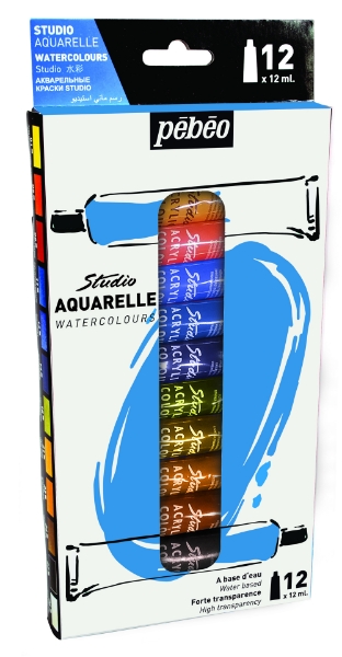 Picture of Pebeo Studio Aquarelle Watercolours - Set of 12 (12ml)