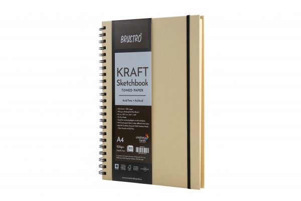 Picture of Brustro Kraft Sketch Book WiroBound A4 100gsm100sh