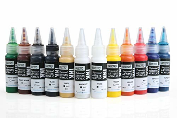 Picture of Brustro Profess Acrylic Colours Ink Set of 20ml