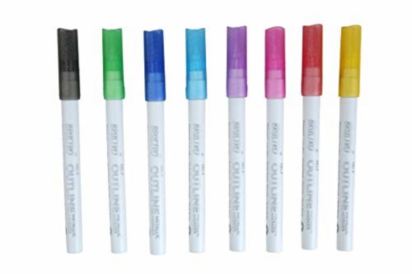 Picture of Brustro Self Outline Metallic Marker Set of 8