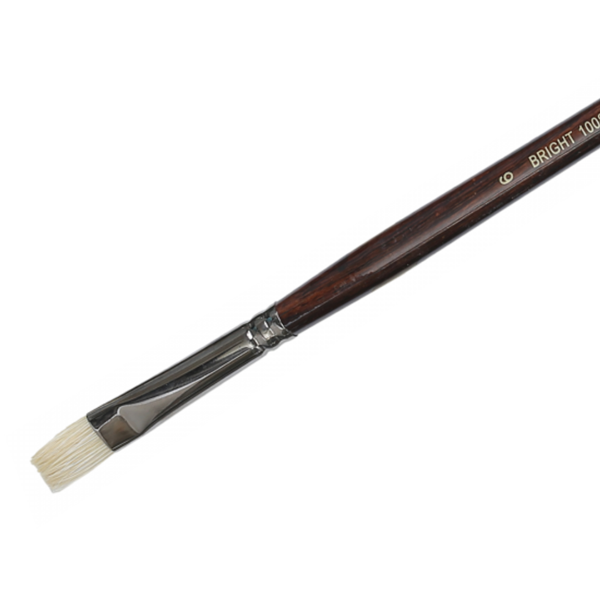 Picture of Brustro Series - 1008 White Bristle Bright Brush No.6