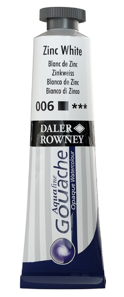 Daler Rowney Aquafine Gouache 38ml - Zinc White (006)