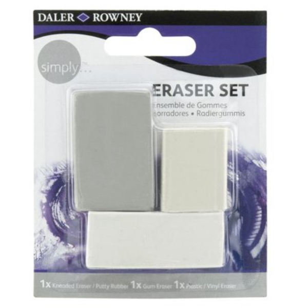 Picture of Daler Rowney Simply Eraser - Set of 3