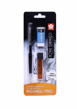 Picture of Sakura Mechanical Pencil 0.5mm Combo Pack - (Lead Refill And Foam Eraser)