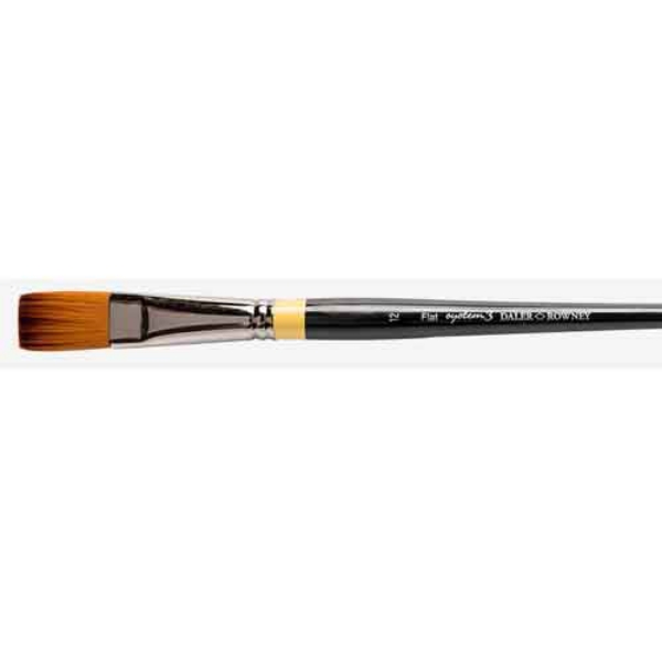 Picture of Daler Rowney System 3 Long Handle Flat Brush - No.12 (SY44)