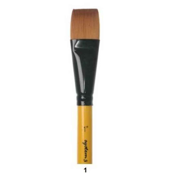 Picture of Daler Rowney System 3 Short Handle Flat Brush - No.1 (SY55)