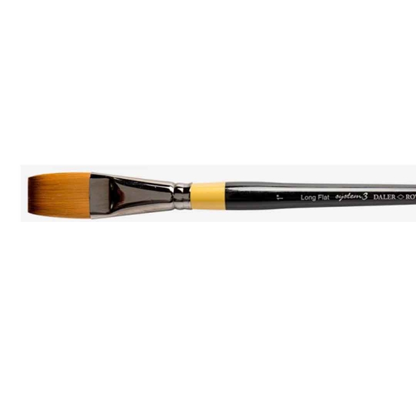 Picture of Daler Rowney System 3 Long Flat Brush SY21 No.1