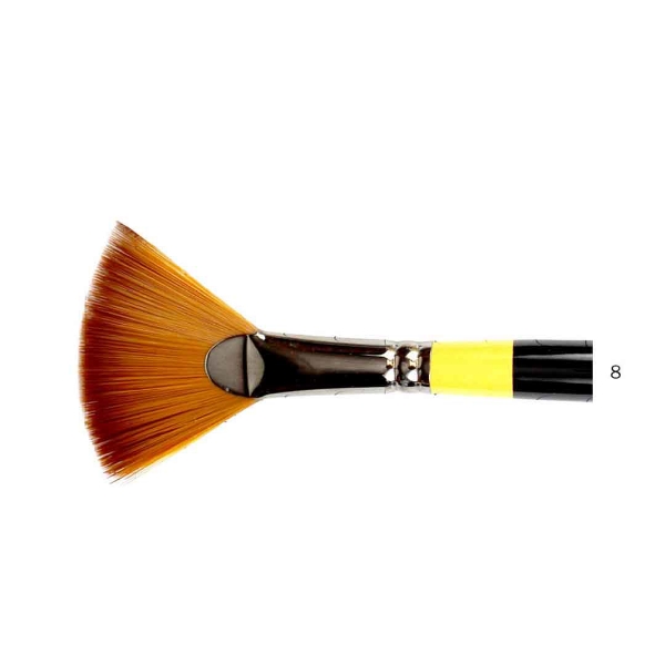 Picture of Daler Rowney System 3 Long Handle Fan Brush - No.8 (SY46)