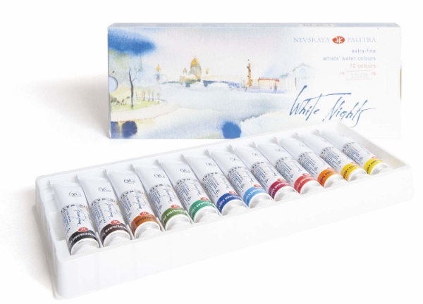 Picture of White Nights Artists Water Colours 10ml Set of 12
