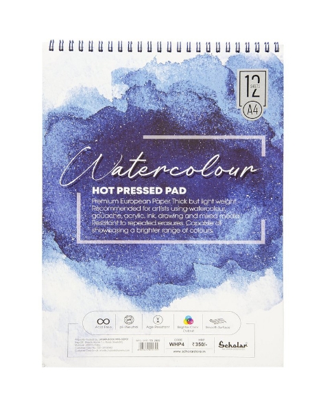 Picture of Scholar Water Colour Pad HP A4 300gsm 12Sheets