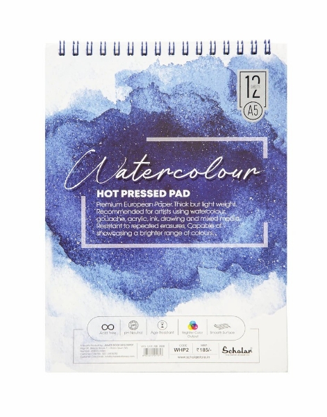 Picture of Scholar Water Colour Pad HP A5 300gsm 12Sheets