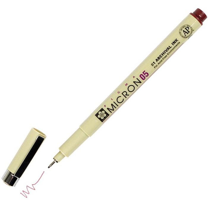 Htconline in Sakura Pigma Micron Pen 05 Burgundy Htconline in